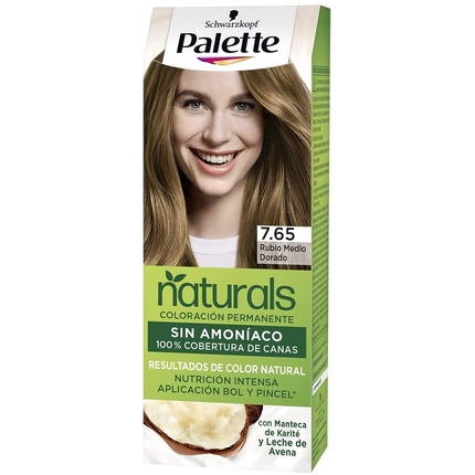 Naturals Color Creme By Palette #7.65-rubio Medio Dorado 1 U