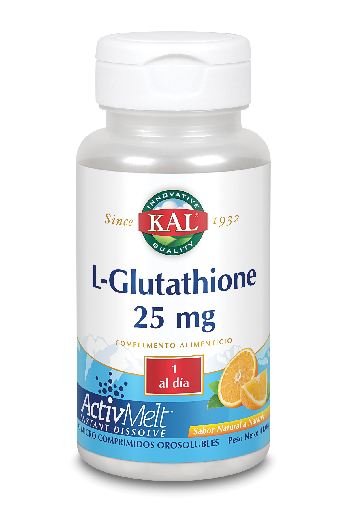 0021245822950 Kal L-Glutation 25 Mg 90 Comp Sublingulaes Naranja - Image 1