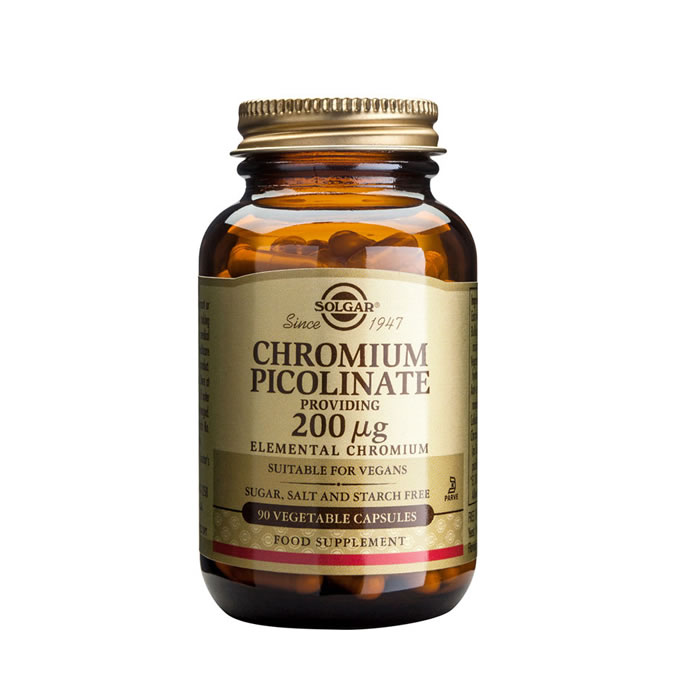 0033984008663_1 Solgar Picolinato Cromo 200mg 90 Capsules - Image 1