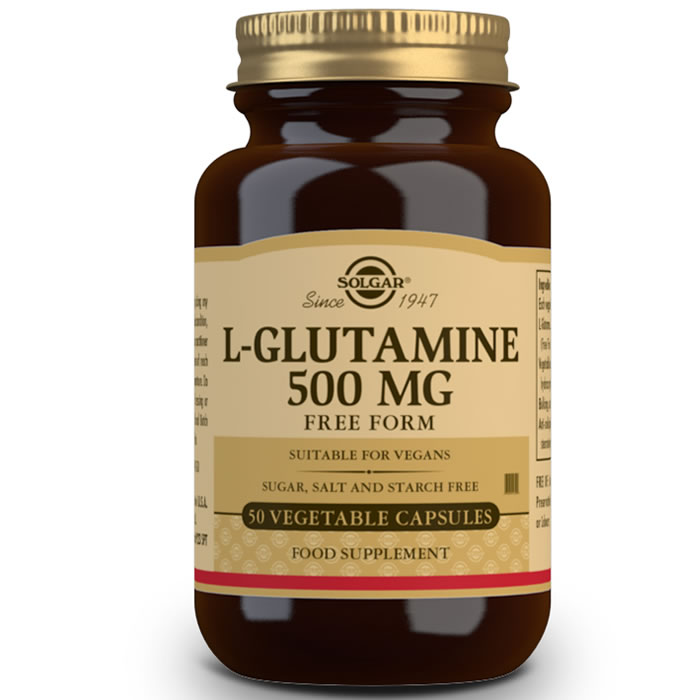 0033984013209_1 Solgar L-Glutamina 500mg 50 Capsules - Image 1