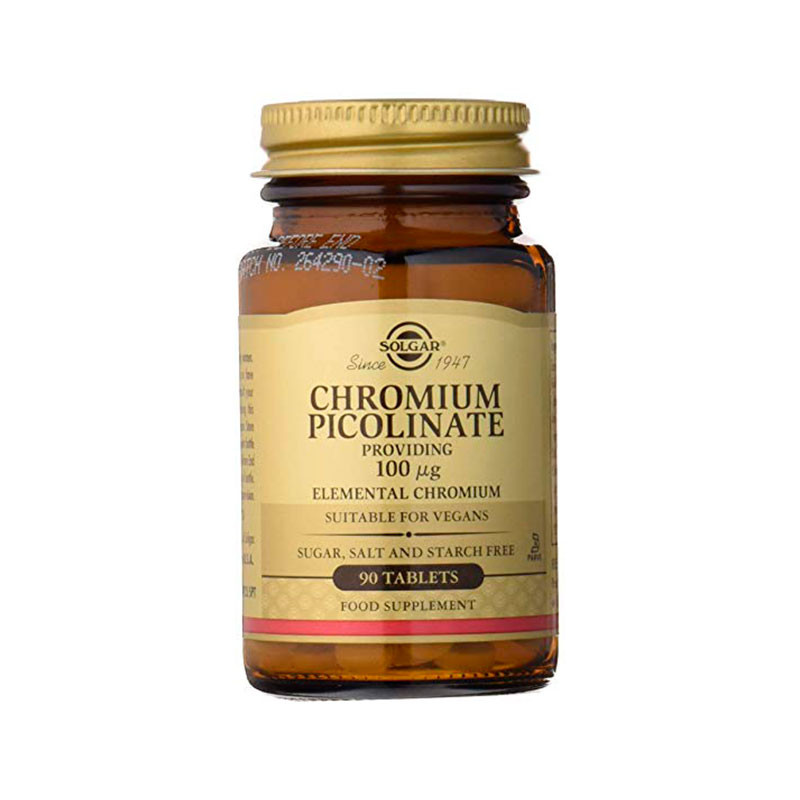 0033984013650 Solgar Chromium Picolinate 100mg 90 Tablets - Image 1