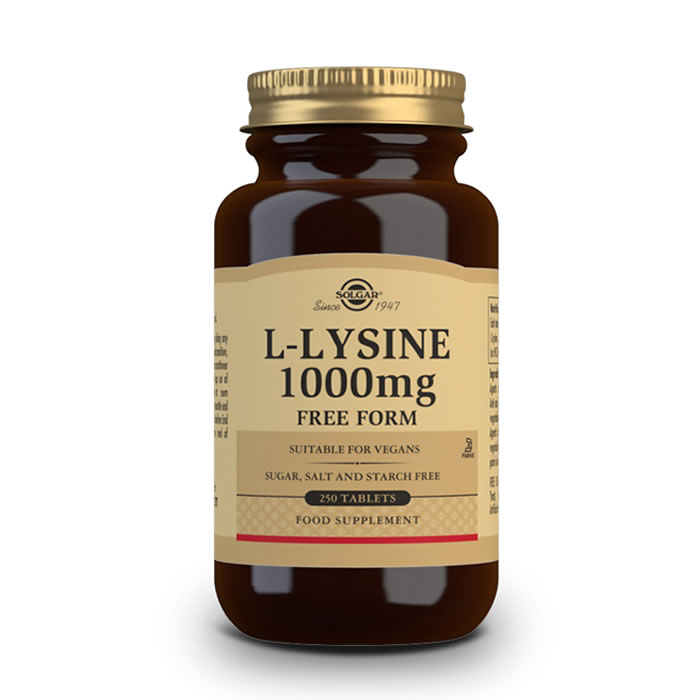 0033984017023_1 Solgar L-Lysine 1000mg 250 Capsules - Image 1
