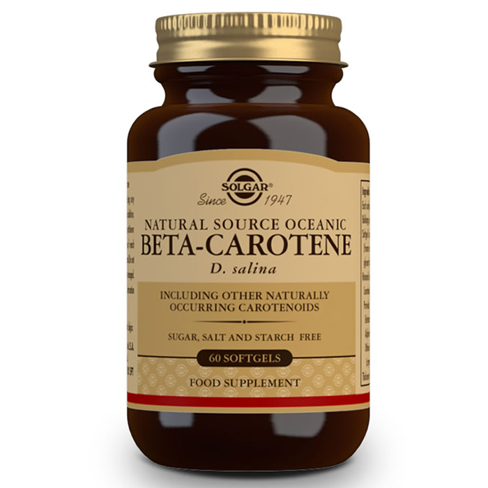 0033984020306_1 Solgar Beta-carotene 100% 7mg 60 Capsules - Image 1