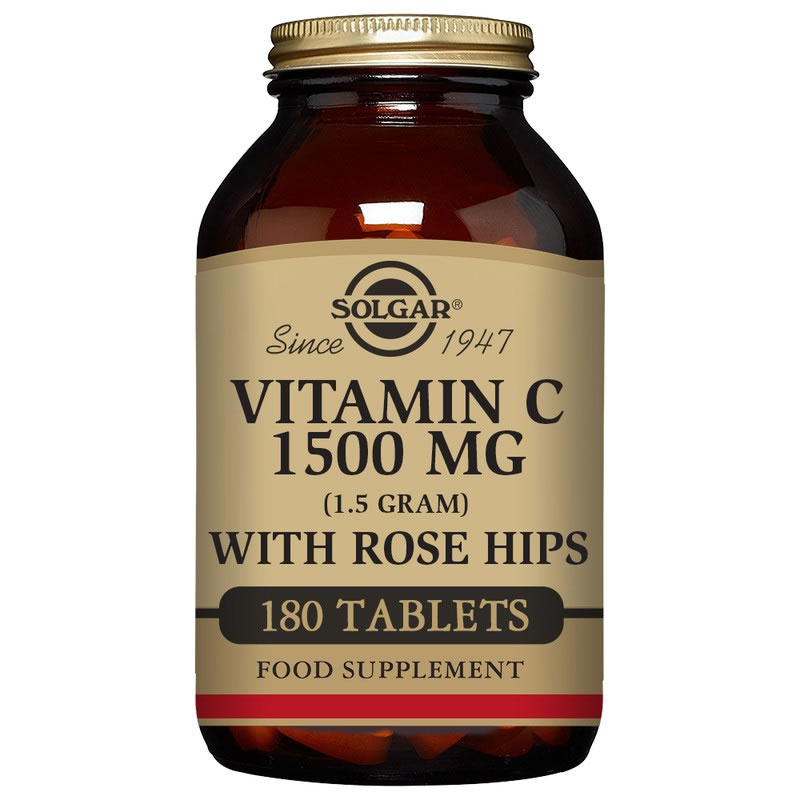 0033984024212_1 Solgar Vitamin C 1500mg 180 Tablets - Image 1