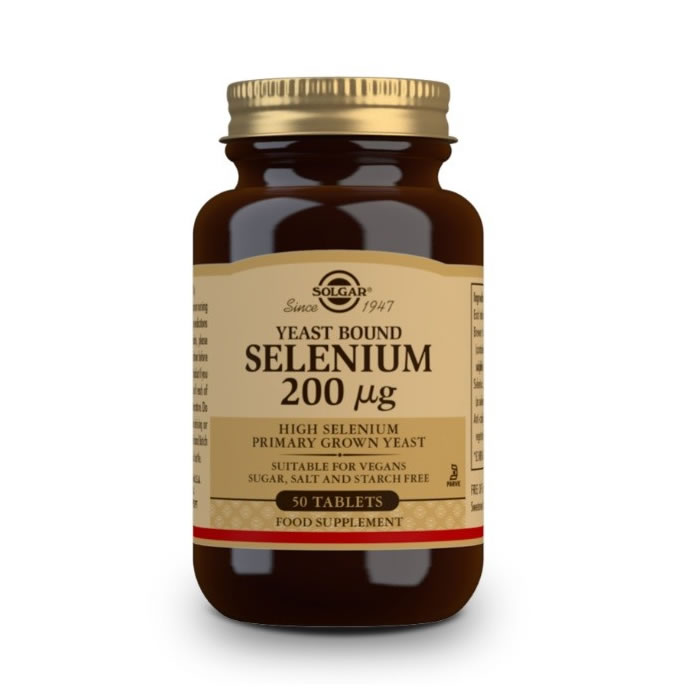 0033984025400 Solgar Selenium In Yeast 200mcg 50 Tablets - Image 1