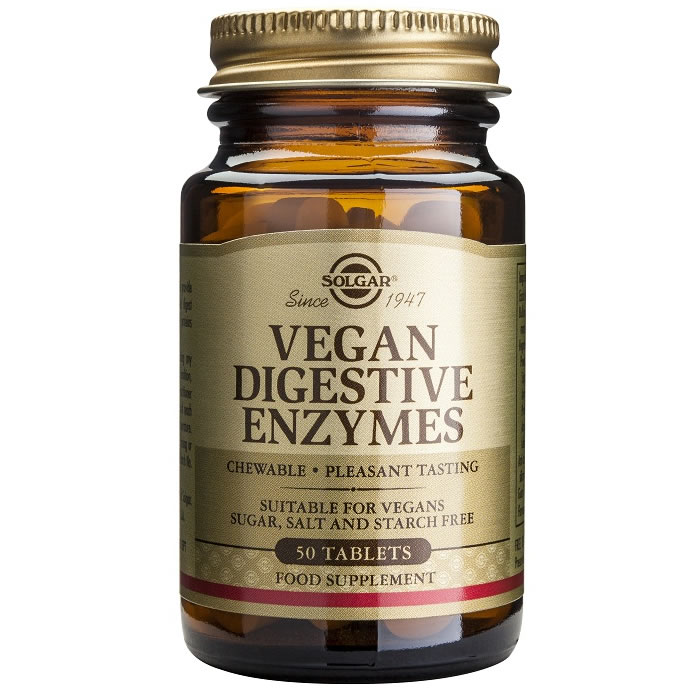 0033984028005_1 Solgar Vegan Digestive Enzymes 50 Tablets - Image 1