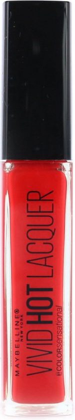 Maybelline Color Sensational Vivid Hot Lacquer   70 So Hot   Lipstick Lipstick Red Gloss - Image 3