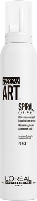 Tecni Art Spiral Queen Nourishing Mousse Contoured Curls   Firming Foam For Curly Hair