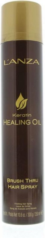 L’ANZA Keratin Healing Oil Brush Thru Hair Spray 350 ml - Image 3