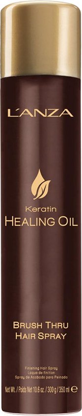 166x840-101 L’ANZA Keratin Healing Oil Brush Thru Hair Spray 350 ml - Image 1