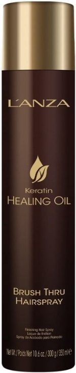 L’ANZA Keratin Healing Oil Brush Thru Hair Spray 350 ml - Image 4