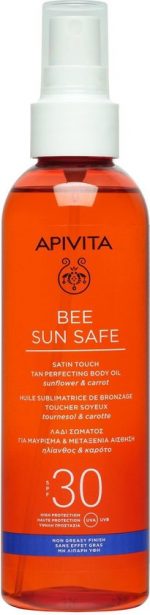 Apivita Satin Touch Tan Perfecting Body Oil SPF30 - Image 3