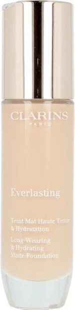 Clarins Everlasting Long-Wearing & Hydrating Matte Foundation - Long-Lasting Moisturizing Makeup With Matte Effect 30 Ml 108.3N