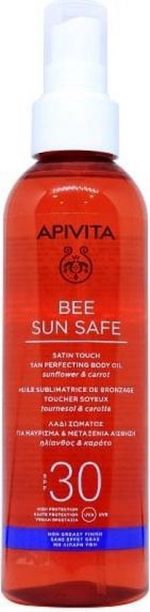 Apivita Satin Touch Tan Perfecting Body Oil SPF30
