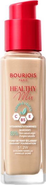 Bourjois Healthy Mix Clean & Vegan Radiant Foundation 51.2W Golden Vanilla 30 ml - Image 2