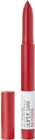 Maybelline SuperStay Ink Crayon Matte Lippenstift   45 Hustle in Heels   Rood   14 gr - Image 19