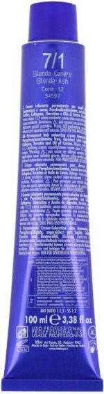 Permanent Dye Inebrya Bionic Color Nº 7/1 Blonde Ash 100 ml - Image 3