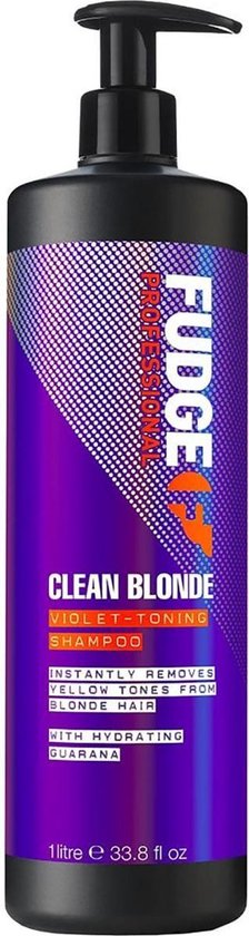 224x840-135 Fudge Clean Blonde zilvershampoo met pomp - 1000 ml - Image 1