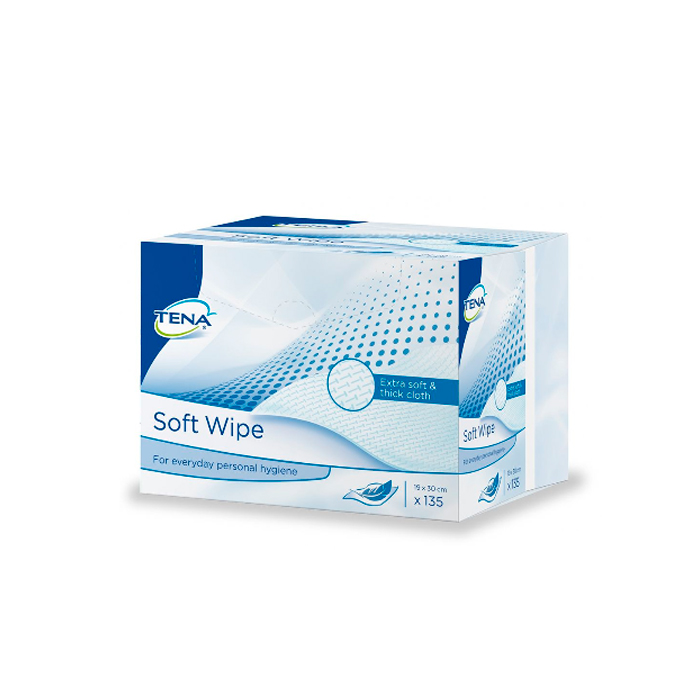 2277472_e071b3d2a008aa147497c57edd3653c9 Tena Soft Wipe 19cmx30cm 135U - Image 1