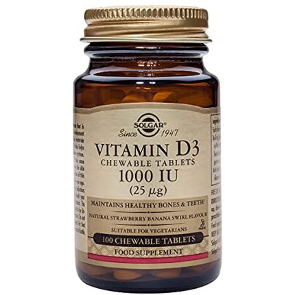 Solgar Vitamin D3 1000 Iu 25 Mg Chewable Tablets   Pack Of 100