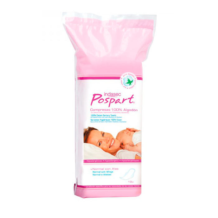 2351540_70f1c2dbdd43d62afd2361c9e7dd9ae1 Indasec Postpartum Feminine Hygiene Pads With Wings 10U - Image 1