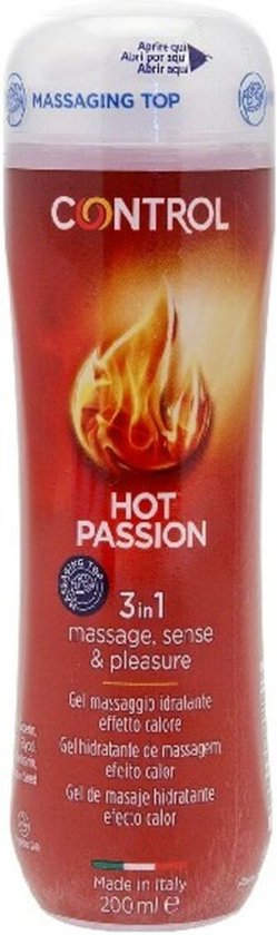249x840-41 Control Gel Hot Passion | verwarmend, massage en glijmiddel (200 ml) - Image 1