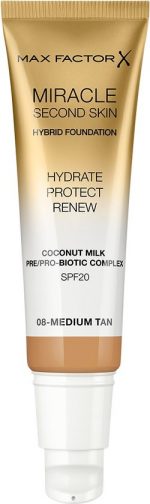 Max Factor Miracle Second Skin Foundation -08 Medium Tan - Image 2
