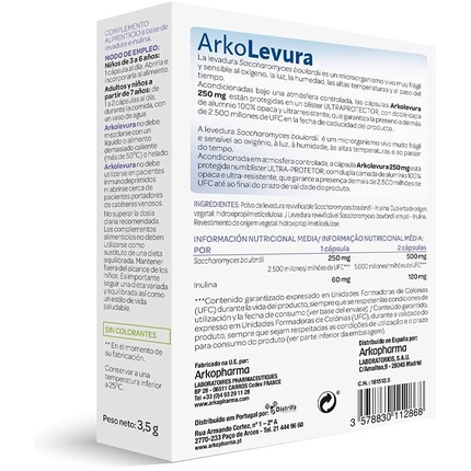 2518721_62a7fcf855937a923189b9f3386e60b1 Arkopharma Arko-Levura Saccharomyces Boulardii 10 Capsules - Image 1
