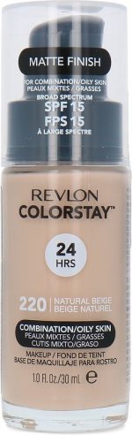 Revlon Colorstay Foundation With Pump - 220 Natural Beige (Oily Skin) - Image 2