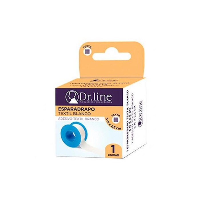 2615132_c0a29a824872d6c7aac16676646c1ff9 Dr. Line White Textile Tape 5x2,5cm X12 - Image 1