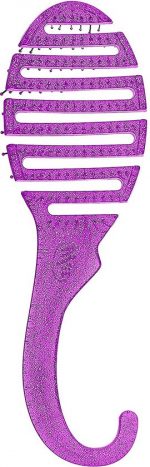 Wet Brush - original detangler - haarborstel voor in de douche - ophanghaak - Glitter Paars - Image 4