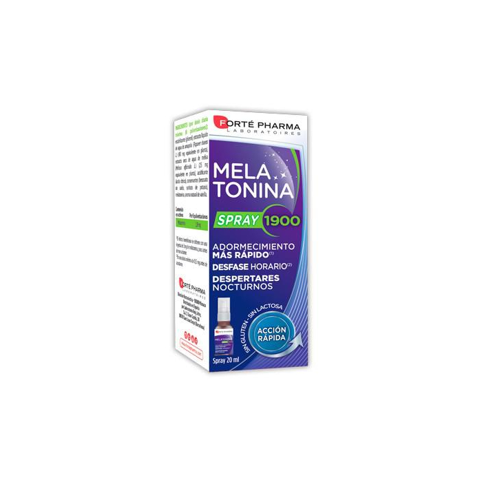 2758121_57a20db71342838c25bf69ad11f44fb2 Forté Pharma Melatonina Spray 1900 20ml - Image 1