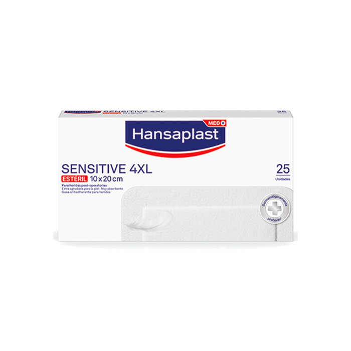 2763556_12f9975da17e61209d204359a0aab29d Hansaplast Sensitive 4XL 5 Dressings - Image 1