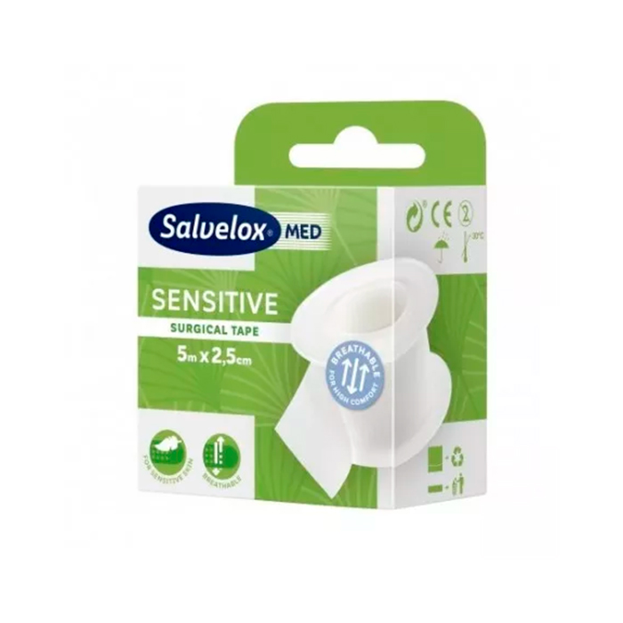 2763557_3f58ee382367d9ad6f4c3a8ab8ceb046 Salvelox Med Sensitive Surgical Tape 10U - Image 1