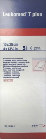 Leukomed T Plus Apa3sito Absorbente Transparente 10x35 Cm 5 Unidades Bsn Medical