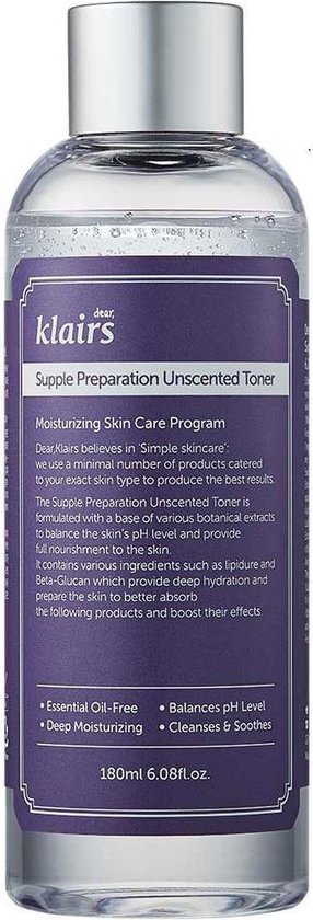 286x840-1 Klairs Supple Preparation Unscented Toner 180 ml - Image 1