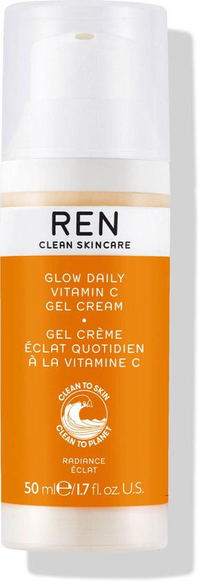 287x840-140 REN - Radiance VEGAN Glow Daily Vitamin C Gel Cream - 50 ml - nachtcrème - Image 1