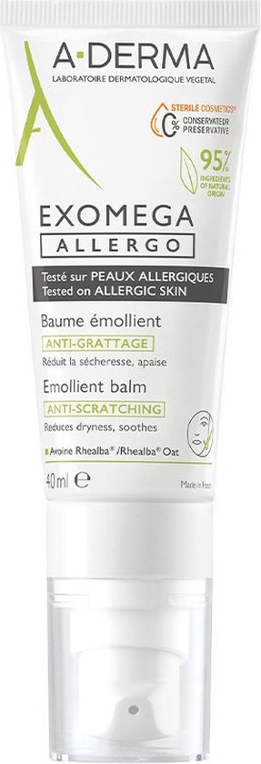 287x840-65 Aderma Exomega Allergo Balsem Emolierend Tube 40ml - Image 1
