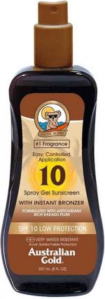 Australian Gold SPF10 Zonnebrand Spray Gel + Bronzer - 237ml - Image 3