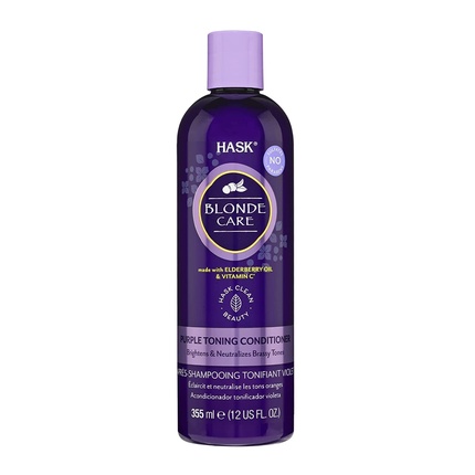 2vtJci7xVyQpYAKFEJLMU9 Hask Blonde Care Purple Toning Conditioner 355ml - Image 1