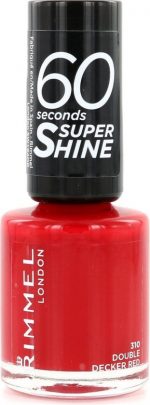 Rimmel London 60 Seconds Super Shine Nail Polish   310 Double Decker Red
