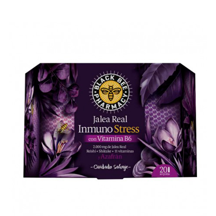 3175681277458 Black Bee Royal Jelly Immuno Stress 20 Vials - Image 1