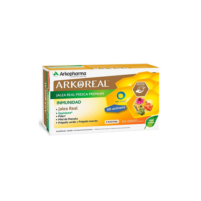 3249123_799f9d103b507977e55c31634fac696e Arkopharma Arkoreal Royal Jelly Royal Jelly Immunity Sugar Free - Image 1