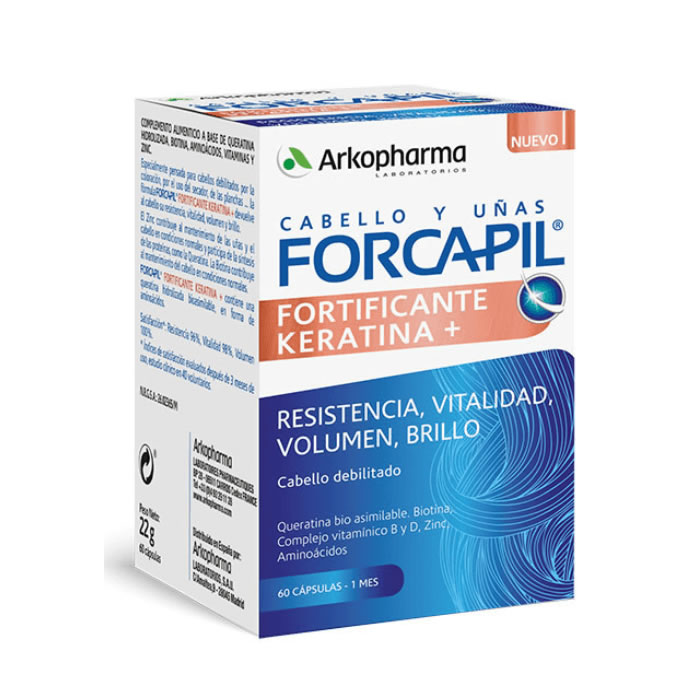 3250590_904ee9fc46d59db3fc74601f9062eba4 Arkopharma Forcapil Fortifying + Keratin 60 Capsules - Image 1