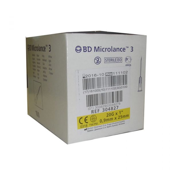 Bd Microlance Needle 0 9mm X 25mm 100 Units