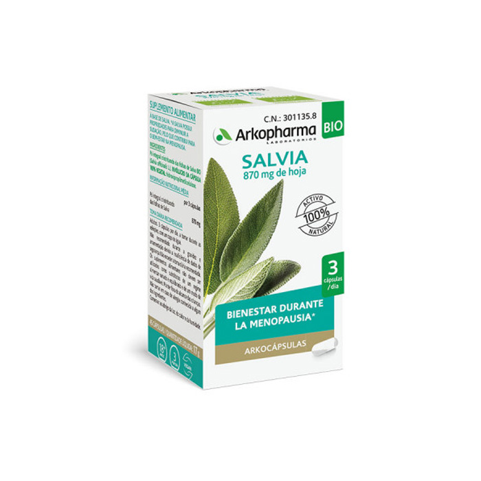 3256127_887e0d3c6f347a477e8959683d6e16b6 Arkopharma Arkocapsulas Sage 45 Capsules - Image 1