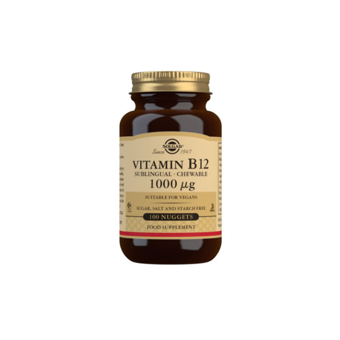 347190_e2079e3ba021dab48381e830014a78b2 Solgar Vitamin B12 1000 Ug Sublingual Chewable Nuggets Pack Of 100 - Image 1