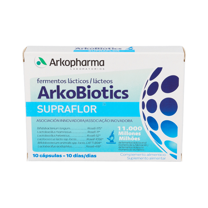 3578830102180 Arkopharma Arkobiotics Supraflor 10 Capsules - Image 1
