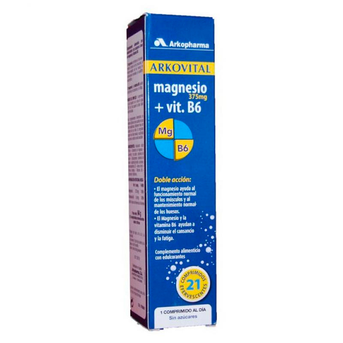 3578830124359 Arkopharma Arkovital Magnesium 375mg 21 Effervescent Tablet - Image 1