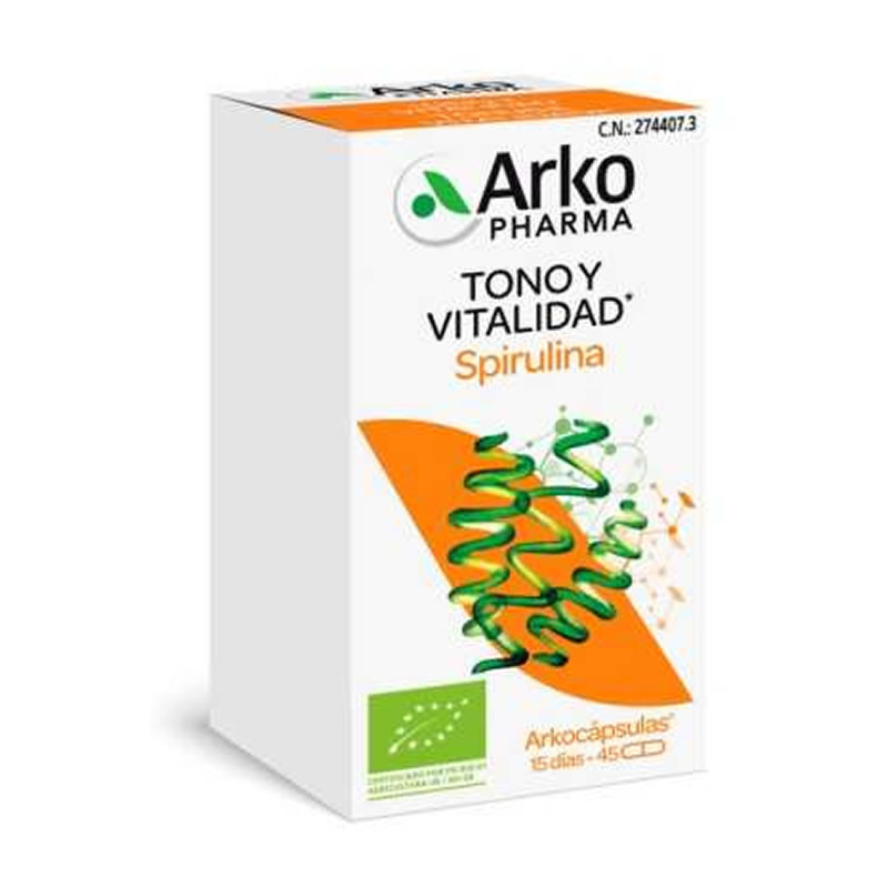 3578836110967 Arkocaps Spirulina Organic 45 Capsules - Image 1